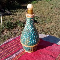 Старо плетено шише,дамаджана, снимка 2 - Антикварни и старинни предмети - 22892506