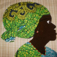  Африканка-картина от текстил върху текстил-варианти, снимка 6 - Колекции - 23347578