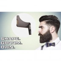 Уред за оформяне на брада шаблон за брада с гребен двустранен за мъже, снимка 4 - Козметика за лице - 26173807
