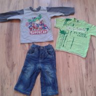детско лотче-дънки и блузка с Хълк за малък господин+подарък-тениска-размер-86-92, снимка 4 - Комплекти за бебе - 9512706