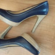 Сини обувки естествена кожа, снимка 6 - Дамски обувки на ток - 14140505