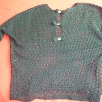 Пуловер на едри дупки / туника / блуза тип мрежа - 2, снимка 4 - Блузи с дълъг ръкав и пуловери - 25605263