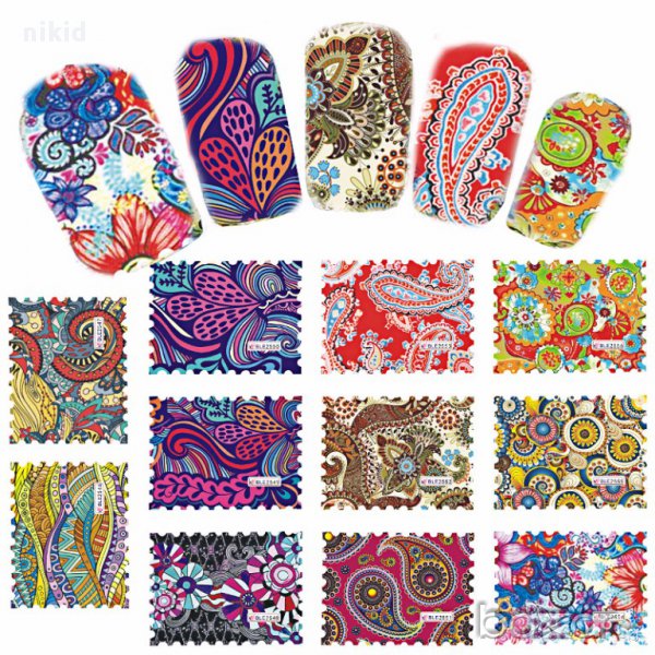 2 номер 11 в 1 татос ваденки водни стикери за нокти, снимка 1