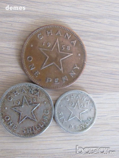 Сет Гана 1958 г.-1 шилинг,1 пени,6 пенса,104 m, снимка 1