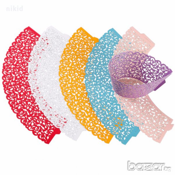 12 бр плетеници кошнички за мъфини декори декорация кексчета  за повод , снимка 1