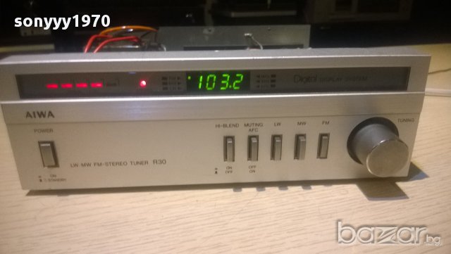 aiwa st-r30e-stereo tuner-made in japan-внос швеицария, снимка 2 - Ресийвъри, усилватели, смесителни пултове - 10161927
