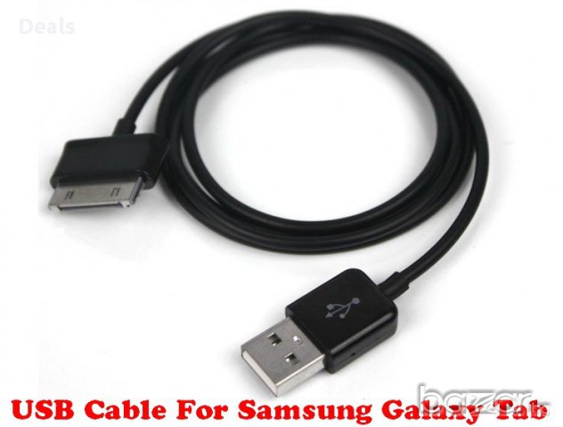 Нов USB Кабел за Samsung Galaxy Tab черен, 1метър