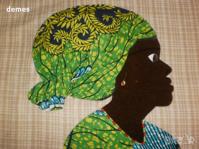  Африканка-картина от текстил върху текстил-варианти, снимка 6 - Колекции - 23347578
