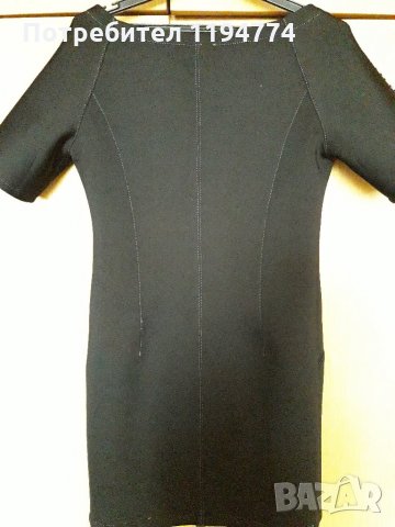 Неопренова рокля - туника с цип, снимка 4 - Рокли - 24286429
