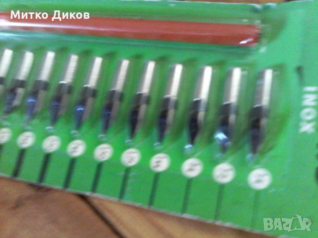 Перодръжка с писци винтидж  за писане с мастило различна големина френски Трераид инокс, снимка 2 - Антикварни и старинни предмети - 22983955