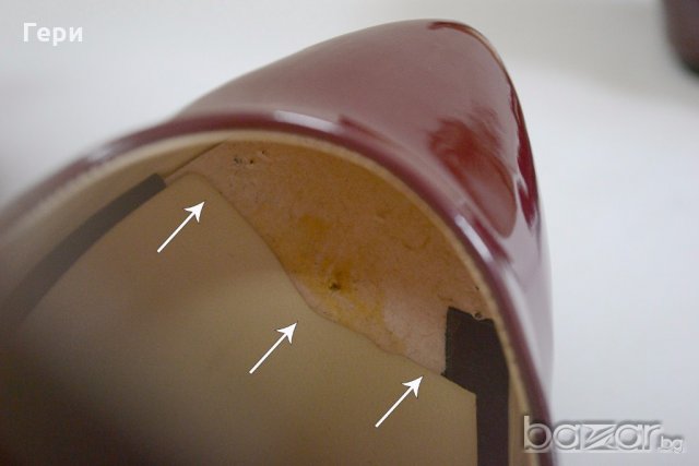 Елегантни лачени обувки от еко кожа в цвят бургунд Suheym, снимка 8 - Дамски обувки на ток - 18634021