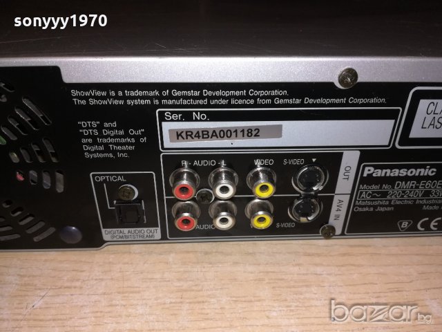 panasonic dmr-e60ep dvd recorder-made in japan-внос швеицария, снимка 16 - Плейъри, домашно кино, прожектори - 21238093