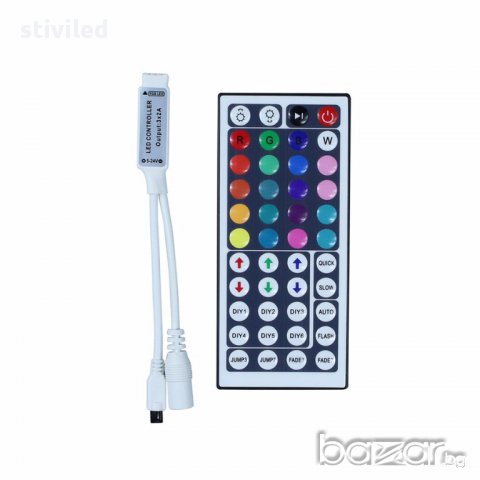 LED RGB дистанционно управление IR 44-бутона, снимка 2 - Лед осветление - 17446493