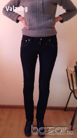 черни  еластични дамски дънки, снимка 2 - Дънки - 9217252