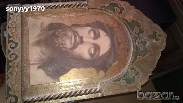 Икона-христос-54х34см-внос швеицария, снимка 6 - Антикварни и старинни предмети - 17446440