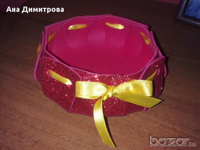 Ръчно изработена кошничка, снимка 7 - Декорация за дома - 11531092