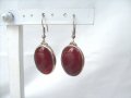 Сребърен Авторски Комплект- Обеци и Медальон с Натурални Карнеоли, снимка 2