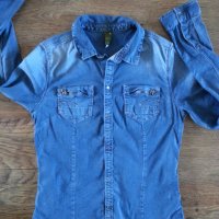 g-star midge cody slim denim shirt - страхотна дамска дънкена риза, снимка 4 - Ризи - 23378170