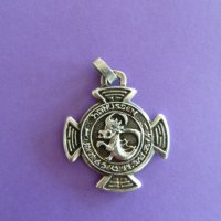 Античен сребърен кръст с дракон , снимка 2 - Колиета, медальони, синджири - 20873694