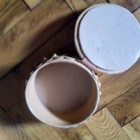 Кожена купа с капак за бижута-естествена кожа-камъче -ръчна изработка, снимка 4 - Декорация за дома - 25093524