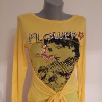Дамски блузи Цвят Жълт, снимка 1 - Блузи с дълъг ръкав и пуловери - 24307228