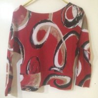 Червена блуза , снимка 1 - Блузи с дълъг ръкав и пуловери - 23062954