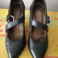Черни обувки естествена кожа , снимка 1 - Дамски обувки на ток - 24578918