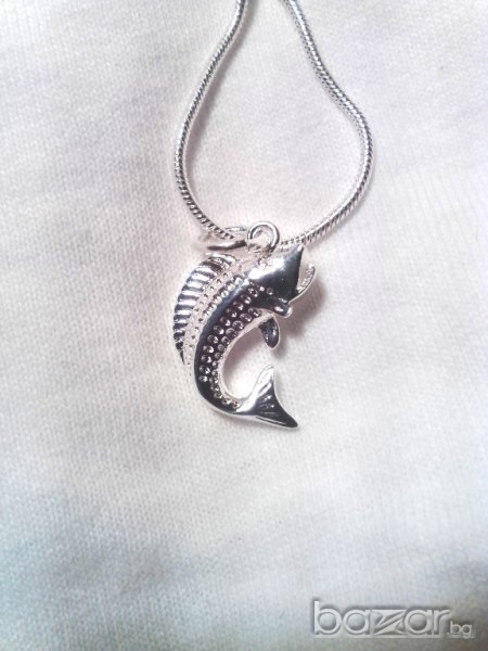 Посребрен гердан рибка НОВ НАЛИЧЕН, снимка 1