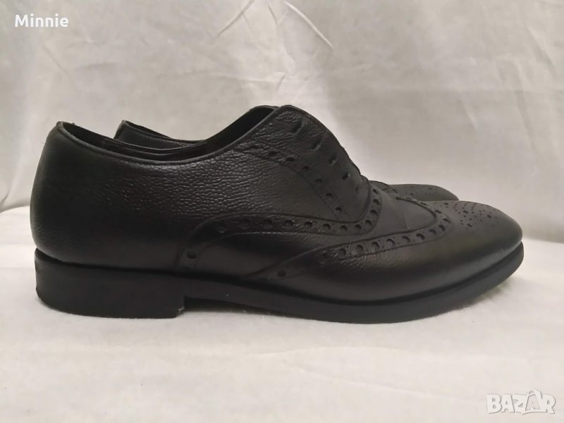 CANALI черни, кожени, официални обувки, снимка 1