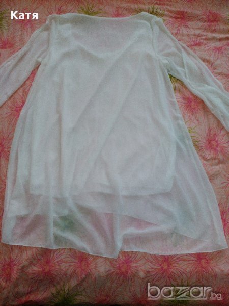 Нова бяла туника, риза L, XL, снимка 1