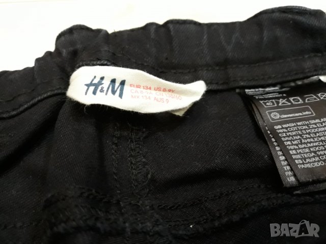 Детски черни дънки марка H&M Унисекс, снимка 3 - Детски панталони и дънки - 24538892