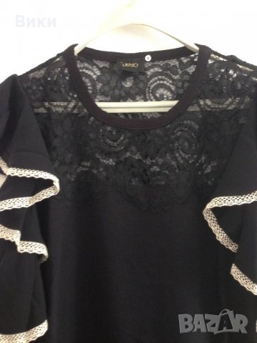 Красива блуза Liu Jo дантела, снимка 3 - Тениски - 21938285