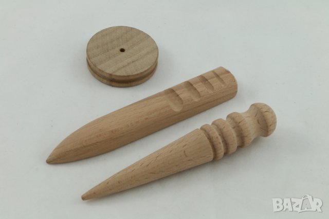 Кожарски дървени форми за полиране на кожа, конус, колелце, снимка 2 - Други инструменти - 24954397
