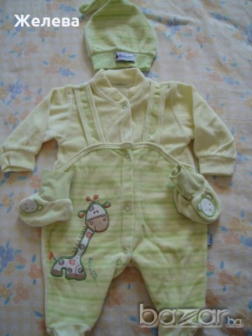 лот бебешки зимни гащиризони - плюш за новородено - 10 бр.