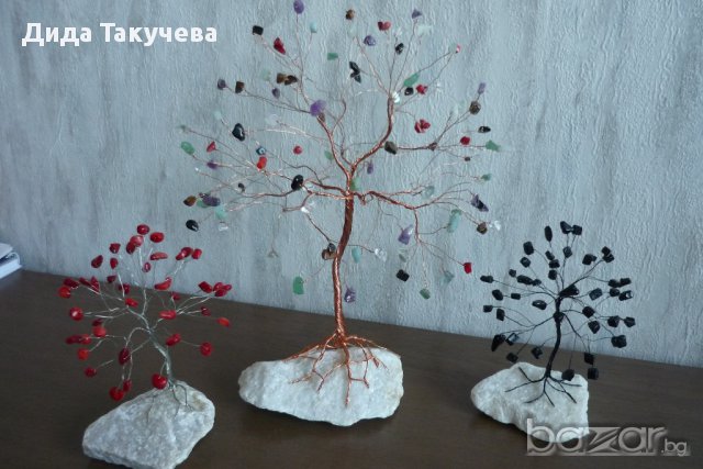 Дръвчета от естествени камъни.Добрият подарък носещ избрана енергия за Вас и другите., снимка 4 - Декорация за дома - 16172932