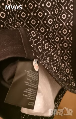 Нова - 30% къса рокля H&M черно бяла XS S, снимка 5 - Рокли - 25517858