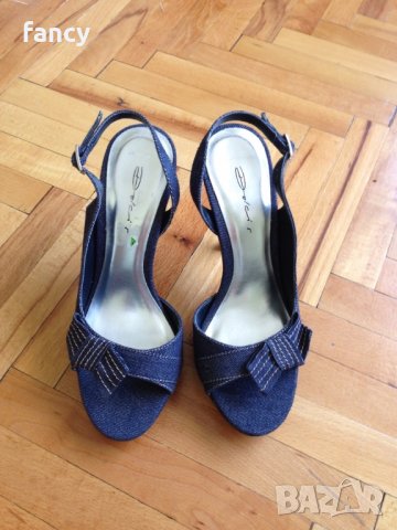 Сандали от дънков плат, снимка 6 - Дамски обувки на ток - 25117465