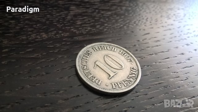 Райх монета - Германия - 10 пфенига | 1907г.; серия J