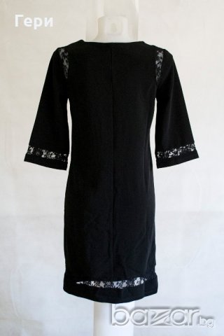 Черна рокля с дантела марка by Hellene, снимка 3 - Рокли - 18214167
