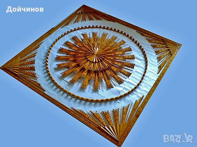 Дърворезба - слънце, украса за таван, уникат, снимка 5 - Декорация за дома - 18464335