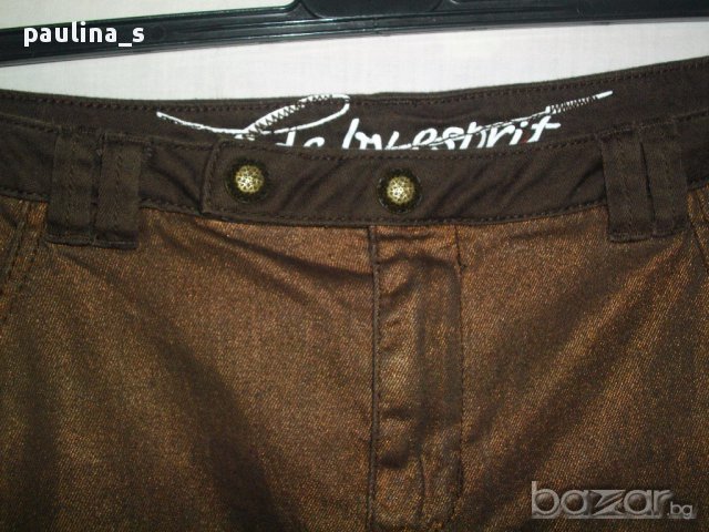 Два броя / Дънкова мини пола EDC by "Esprit" / кафява и в каре с плисета, снимка 5 - Поли - 14939981