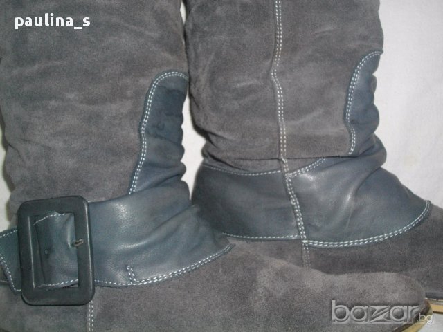 Дамски чизми от естествена кожа и велур, снимка 8 - Дамски ботуши - 16543726