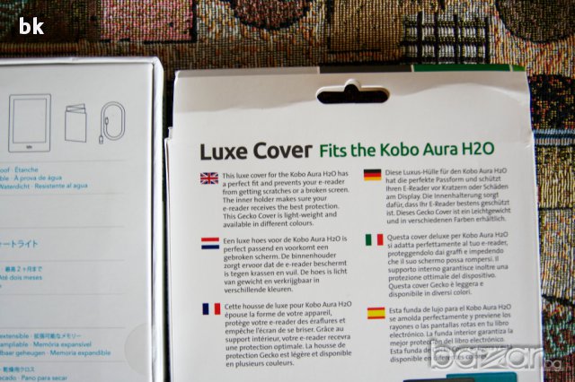 Kobo Aura H2O електронна книга в комплект със стилен калъф, снимка 4 - Електронни четци - 16098712