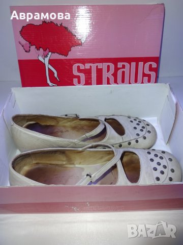 Straus by Cally – Естествена кожа обувки, 37 номер, 24мм​