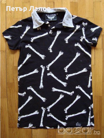 Намалена KILLSTAR фланелка с къс ръкав и яка мъжка