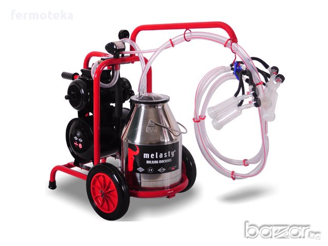 Доилен агрегат за 2 овце с автоматични доячки и 30л. неръждаем гюм