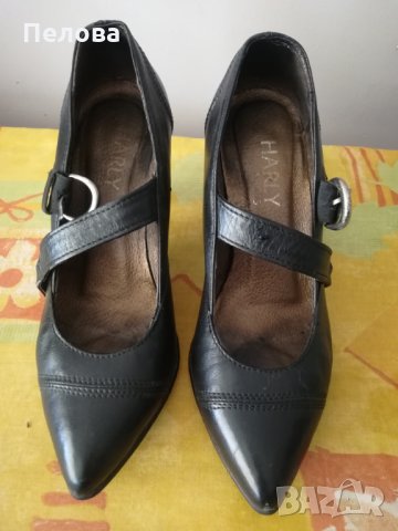 Черни обувки естествена кожа 