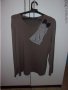 Продавам дамска блуза в кафяво с брошка, снимка 1 - Блузи с дълъг ръкав и пуловери - 14261695