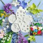 Набор цветя цветчета  цвете за красив букет силиконов молд форма декорация украса торта фондан