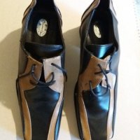 Дам.обувки-/изк.кожа/-№39-цвят-черно+бежаво., снимка 1 - Дамски ежедневни обувки - 22385235